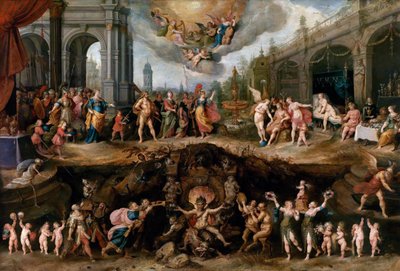 El hombre que tiene que elegir entre las virtudes y los vicios de Frans II Francken