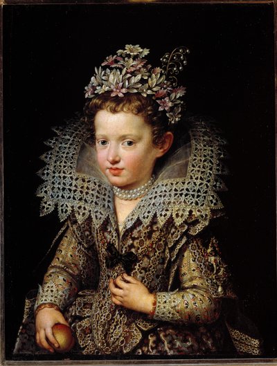 Retrato de Eleonora Gonzaga, princesa de Mantua, niña, circa 1605 de Frans II Pourbus