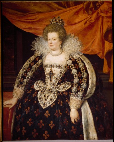 Retrato de María de Médicis (1573 - 1642), esposa de Enrique IV y madre de Luis XIII Pintura de Frans Pourbus el Joven (François (Franz) Porbus de Frans II Pourbus