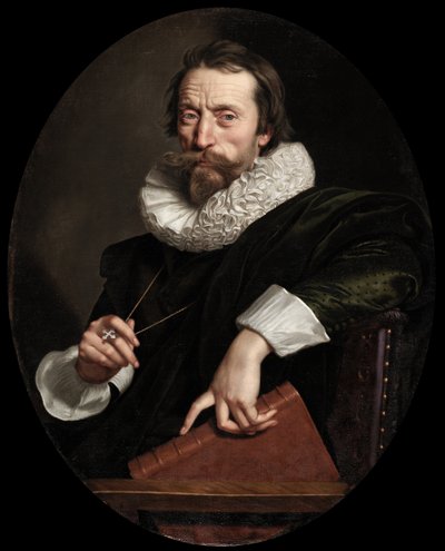 Retrato del poeta italiano, Giambattista Marino, c.1621 de Frans II Pourbus