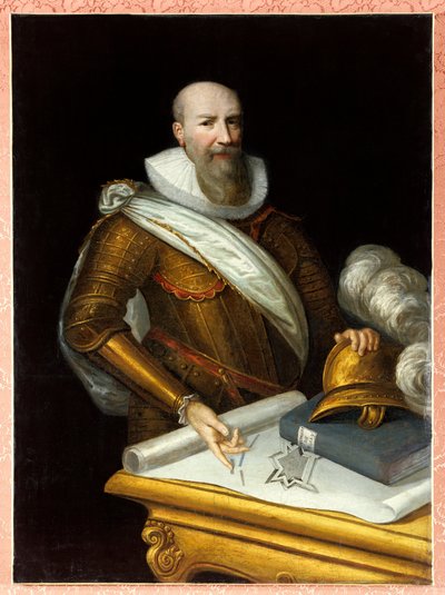Retrato del primer Duque de Sully como Superintendente de Fortificaciones. Maximiliano de Béthune, Duque de Sully de Frans II Pourbus