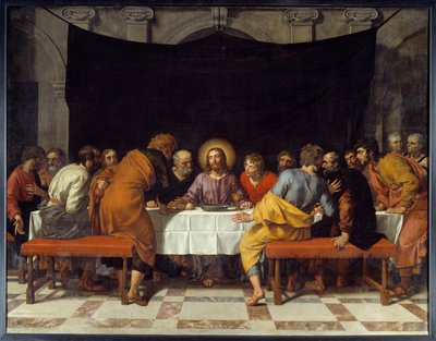 La Cena. Cristo rodea a los apóstoles de Frans II Pourbus