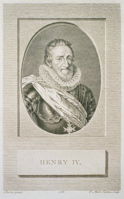 Henri IV (1553-1610), grabado por Pierre Alexandre Tardieu (1756-1844), 1783 de Frans II after Pourbus