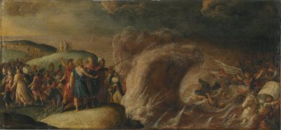 Los israelitas cruzan el Mar Rojo (detalle) de Frans II the Younger (studio of) Francken