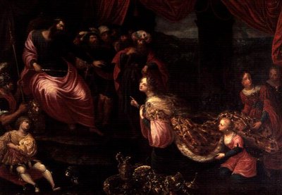 El rey Salomón y la reina de Saba de Frans II the Younger Francken
