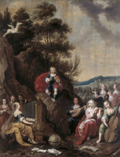 Concierto de Muse con Apollo de Frans II the Younger Francken