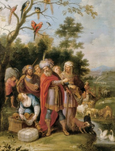 Noé y su familia camino al arca, c. 1620 de Frans II the Younger Francken