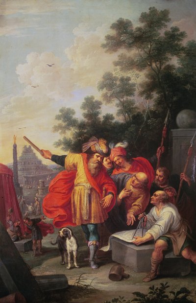 La construcción de la Torre de Babel, o Nimrod hablando con los arquitectos (óleo sobre lienzo) de Frans II the Younger Francken