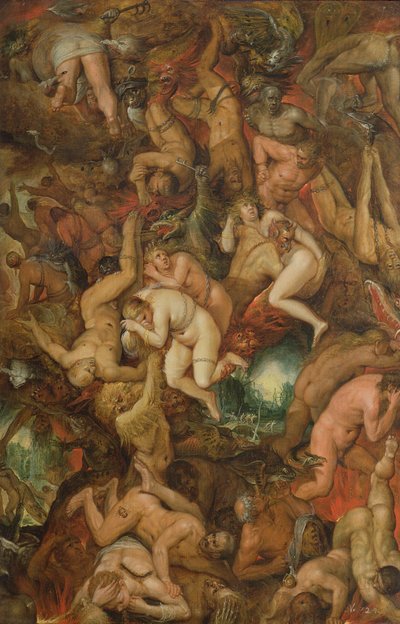 La caída de los condenados (óleo sobre tabla) de Frans II the Younger Francken