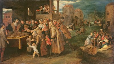Las Siete Obras de Misericordia, c.1606-16 (óleo sobre tabla) de Frans II the Younger Francken