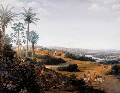 Pueblo de Serinhaem en Brasil o La casa de un plantador de caña de azúcar en Brasil de Frans Post