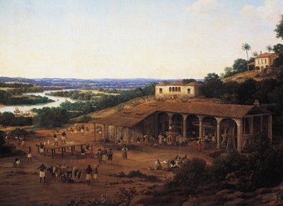 Ingenios azucareros en Brasil, por Frans Post (1612-1680) de Frans Post