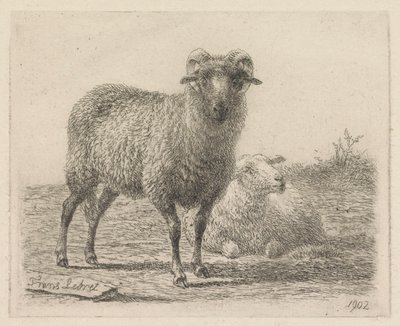 Carnero y oveja de Frans Lebret