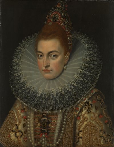 Retrato de la archiduquesa Isabel Clara Eugenia (1566-1633), infanta de España de Frans Pourbus (II) (workshop of)