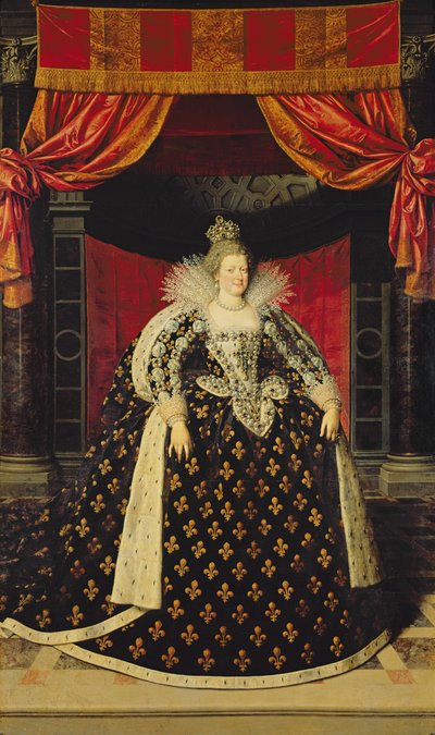 María de Médici (1573-1642) con ropas de coronación, c.1610 de Frans Pourbus the Younger