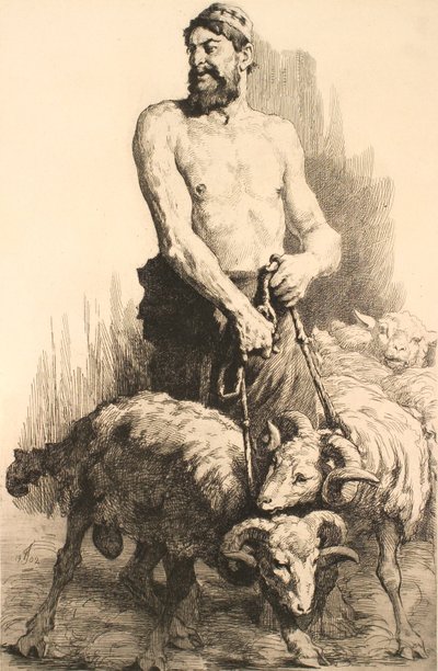El pastor con los carneros de Frans Schwartz