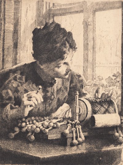 Encajera en la ventana de Frans Schwartz