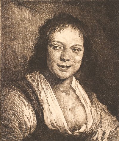Niña sonriente, después de Frans Hals de Frans Schwartz