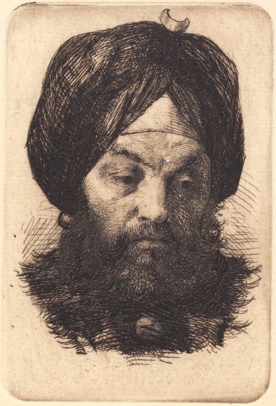 Hombre con turbante de Frans Schwartz