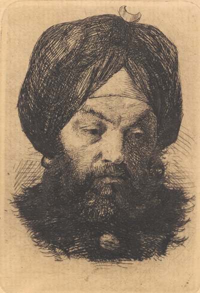 Hombre con turbante de Frans Schwartz