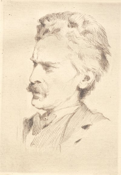 Retrato del xilógrafo F. Hendriksen de Frans Schwartz