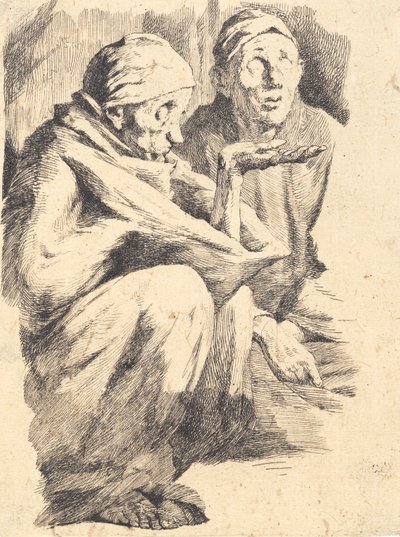 Dos mendigos ciegos de Frans Schwartz