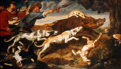 Una Caza de Jabalí de Frans Snyders or Snijders