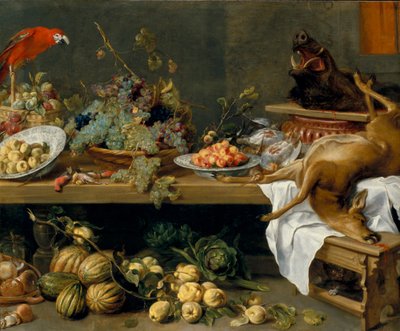 Bodegón con frutas, verduras y caza muerta de Frans Snyders