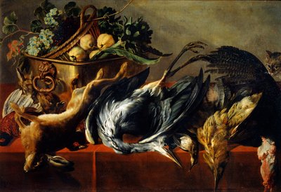 Naturaleza muerta con un cofre de ébano, siglo XVII de Frans Snyders or Snijders