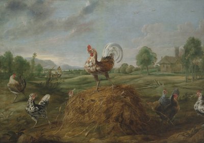El gallo y la perla de Frans Snyders or Snijders