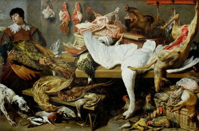 Un puesto de juego (óleo sobre lienzo) de Frans Snyders or Snijders