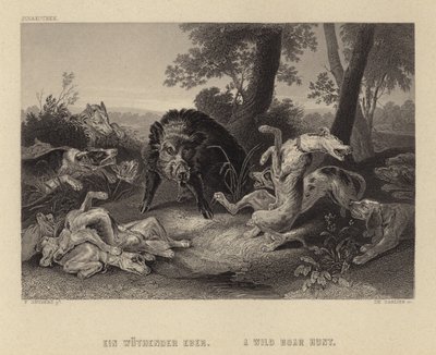 Una Caza de Jabalíes de Frans Snyders or Snijders