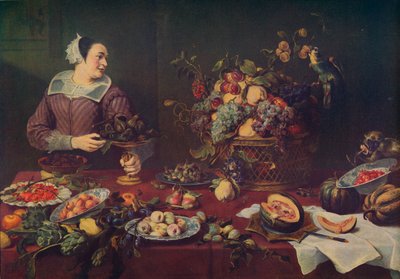 La Vendedora De Frutas, 1636 de Frans Snyders or Snijders