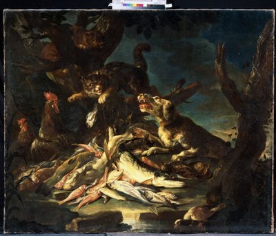 Piscis (peces). Pintura de Frans Snyders (1579-1657). Óleo sobre tela de Frans Snyders or Snijders