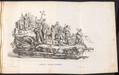 Tercer paso en la procesión de San Rombout, 1825 Tercer Prael-waegen (título sobre objeto) de Frans Vervloet