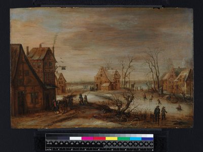 Un pueblo en invierno de Frans de Momper