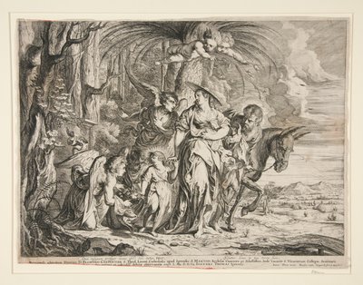 La huida a Egipto de Frans van den Wyngaerde
