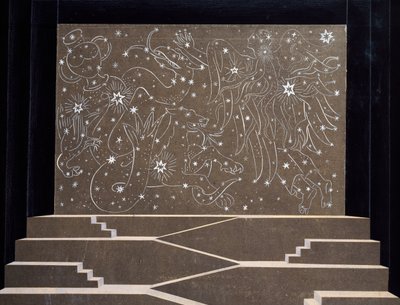 Escenografía de Frantisek Kysela (1881-1941) para La flauta mágica de Wolfgang Amadeus Mozart de František Kysela
