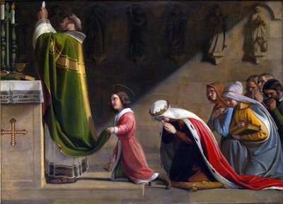 Santa Ludmila y San Wenceslao durante la misa de Frantisek Tkadlik