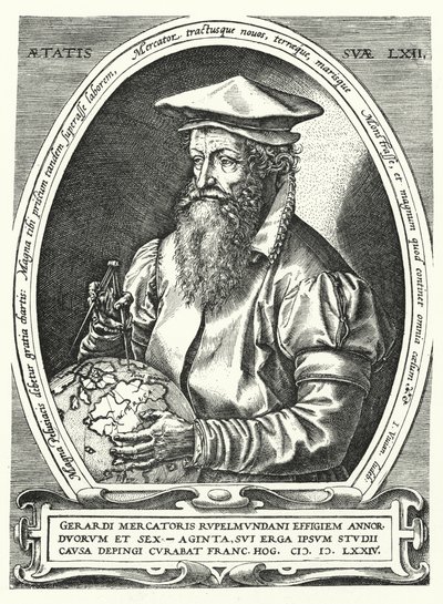 Gerardus Mercator, cartógrafo, geógrafo y cosmógrafo flamenco de Franz (after) Hogenberg