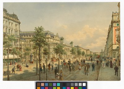 La Opernring (vista hacia Schwarzenbergplatz) de Franz Alt