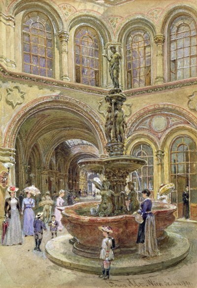 El edificio del Banco y la Bolsa, Herrengasse, Viena, 1891 de Franz Alt