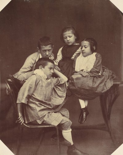 Alfons, Eugen, Marie y Hermine Antoine, 1850s-60s de Franz Antoine