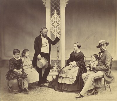 [Retrato de grupo de seis personas], 1850s-60s de Franz Antoine