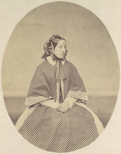 [Joven mujer con vestido de lunares], 1850s-60s de Franz Antoine