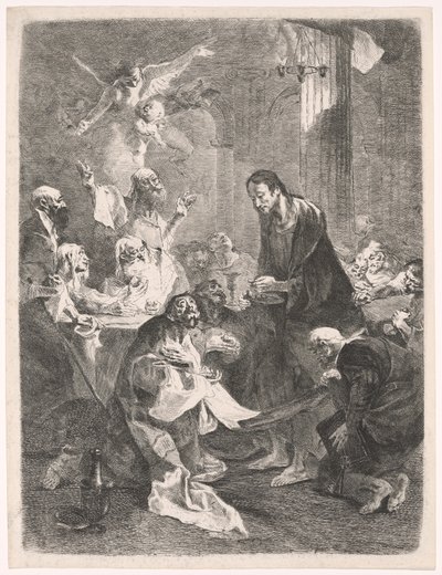 La Santa Cena de Cristo y los Apóstoles de Franz Anton Maulbertsch