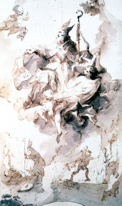 Gloria Coronada de San Estanislao, c1744-1796 de Franz Anton Maulbertsch