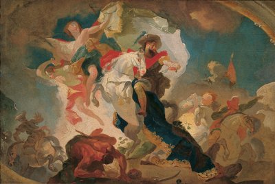 Victoria de Santiago de Compostela sobre los Sarracenos en la Batalla de Clavigo de Franz Anton Maulbertsch