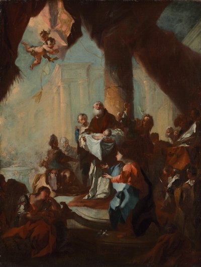 Estudio para La presentación de Cristo en el templo para San Ulrico, Viena, c. 1750 de Franz Anton Maulbertsch