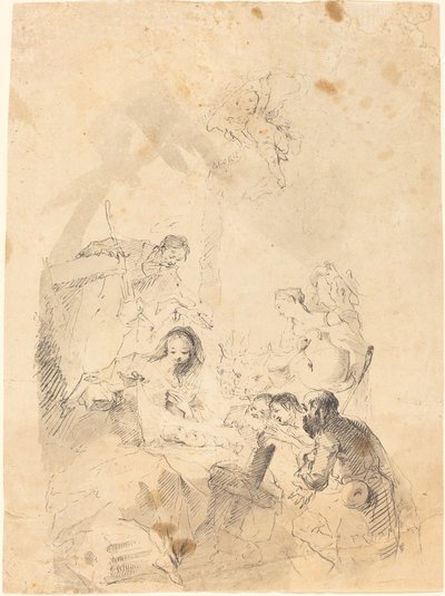 La adoración de los pastores de Franz Anton Maulbertsch
